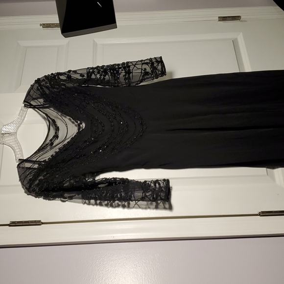 Kevin Hall Full Lace and Sequin Evening Gown - Picture 2 of 8